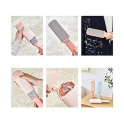 YangYan Pet Hair Remover Dog Cat Hair Cleaning Brush Removing Dog Cat Hair From Furniture Carpets Clothing Self-Cleaning Lint (Color : White, Size : Free Size) -Zoo Shop 4173tgTi6WL