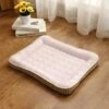 Ice Silk Dog Beds For Medium Large Dogs Summer Cooling Pet Mat For Dog Cat Blanket Sofa Breathable Washable Dog Bed (Small,Pink) -Zoo Shop 4176ivzp96L