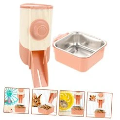 Mipcase 4 Sets Rabbit Rat Supply Dispenser Cage Accessory Food Animal Cats Reusable Pigs Container Bird Bowls Feeding Steel Hamster Dogs Pet Small Ferrets Parrots Guinea Pig Pink Hanging 10 Mipcase 4 Sets Rabbit Rat Supply Dispenser Cage Accessory Food Animal Cats Reusable Pigs Container Bird Bowls Feeding Steel Hamster Dogs Pet Small Ferrets Parrots Guinea Pig Pink Hanging -Zoo Shop 4178nqiHQRL