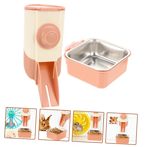 Mipcase 4 Sets Rabbit Rat Supply Dispenser Cage Accessory Food Animal Cats Reusable Pigs Container Bird Bowls Feeding Steel Hamster Dogs Pet Small Ferrets Parrots Guinea Pig Pink Hanging 5 Mipcase 4 Sets Rabbit Rat Supply Dispenser Cage Accessory Food Animal Cats Reusable Pigs Container Bird Bowls Feeding Steel Hamster Dogs Pet Small Ferrets Parrots Guinea Pig Pink Hanging - Image 3