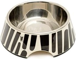 French Bull 24 Oz. Pet Bowl, 2 Piece - Dog, Cat, Feeder, Nonslip, Stainless Steel, Raised - Ziggy White -Zoo Shop 417HsmDC6PL. AC