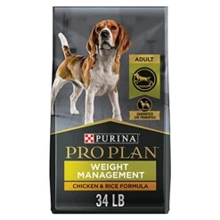 Purina Pro Plan Weight Management Dog Food With Probiotics For Dogs, Chicken & Rice Formula - 34 Lb. Bag