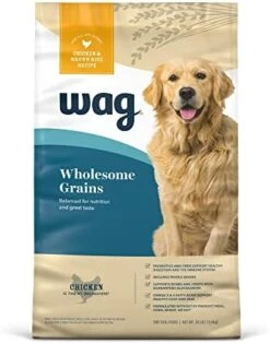 Amazon Brand – Wag Dry Dog Food, Chicken And Brown Rice 5 Lb Bag (Packaging May Vary) -Zoo Shop 417Wz2c5bL. AC 1