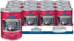 Blue Buffalo Wilderness High Protein, Natural Adult Wet Dog Food, Turkey & Chicken Grill 12.5-oz Cans (Pack Of 12) -Zoo Shop 417XIGGofNL. AC