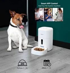 TELLUR Smart Automatic Food Dispenser For Cats And Dogs, Pet Feeder Alexa WiFi, 4L, 2K Video Camera, Alexa And Google Compatible, 10s Voice Recording, Programmable Food Time And Portions -Zoo Shop 417ZLEnKNDL