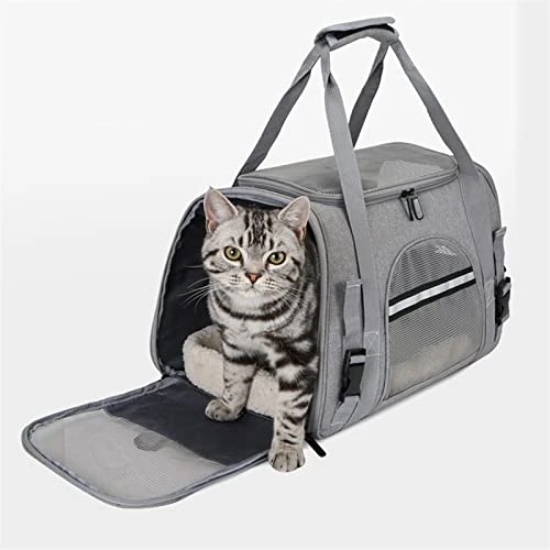LEFEDA Transport Cat Carrier Bags Pet Bag With Locking Safety Zippers Breathable Foldable Cat Backpack For Pet Dog Cat Bag Portable Pet Backpack Carrier (Color : Blue) 4 LEFEDA Transport Cat Carrier Bags Pet Bag With Locking Safety Zippers Breathable Foldable Cat Backpack For Pet Dog Cat Bag Portable Pet Backpack Carrier (Color : Blue) - Image 2