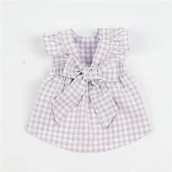 Spring And Summer Small Dog Clothing Yorkshire Skirt Puppy Shirt Pet Clothing Thin Pet Skirt Puppy Plaid Skirt A3 M -Zoo Shop 417vpL5IDEL