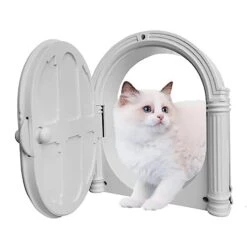 Naiveferry 1Pc Cat Door Interior Door Two Ways, 7.08 X 9.44 Inches No Flap Cat Door Pet Privacy Interior Door For Cats Up To 20 Lbs