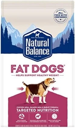Natural Balance Fat Dogs Low Calorie Dry Dog Food Chicken Meal, Salmon Meal, Garbanzo Beans, Peas & Oatmeal, 5 Pounds (Packaging May Vary) -Zoo Shop 418DnN0VNAL. AC