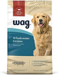 Amazon Brand – Wag Dry Dog Food, Salmon And Brown Rice, 5 Lb Bag (Packaging May Vary) -Zoo Shop 418HXCSD8AS. AC