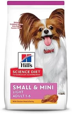 Hill's Science Diet Dry Dog Food, Adult, Light, Small Paws, Chicken Meal & Barley Recipe, 15.5 Lb. Bag -Zoo Shop 418o9CAyRGL. AC 1