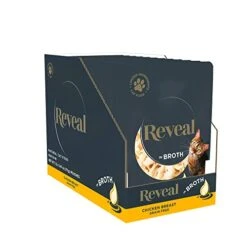 Reveal Natural Wet Cat Food, 12 Pack, Limited Ingredient Wet Cat Food Pouches, Grain Free Food For Cats, Chicken Breast In Broth, 2.47oz Pouches