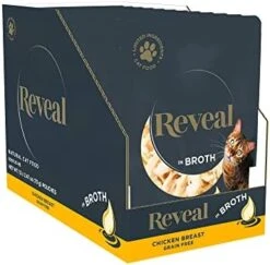 Reveal Natural Wet Cat Food, 12 Pack, Limited Ingredient Wet Cat Food Pouches, Grain Free Food For Cats, Chicken Breast In Broth, 2.47oz Pouches 16 Reveal Natural Wet Cat Food, 12 Pack, Limited Ingredient Wet Cat Food Pouches, Grain Free Food For Cats, Chicken Breast In Broth, 2.47oz Pouches -Zoo Shop 418plFxDsHL. AC
