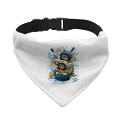 GENERIC Cartoon Sushi Pet Bandana Collar - Food Design Scarf Collar - Cute Dog Bandana - L