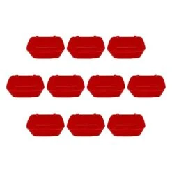 Gralara 10Pcs Cat Water Bowl Bird Food Tray Smooth Hanging Feeder Watering Container Rabbit Feeder Waterer For Puppy Macaw Poultry Kitten Small Dogs