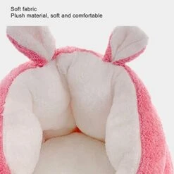 JENPECH Cat House - 2021 New Rabbit Ear Design Kitty Cat Bed - Semi-Closed Comfortable Kitty Shaped Cat Nest For For Cats Small Dogs Rose Red -Zoo Shop 419JKhNYcUL