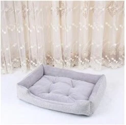 YangYan Pet Bed Big Dog Bed Warm Lattice Bed For Dogs Winter Dogs Matress Puppy Kennel Dog's Mat Cushion For Small Medium Large Dogs (Color : Grey, Size : 60x45cm) -Zoo Shop 419O2Se0aXL. AC