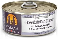 Weruva Classic Dog Food, Steak Frites Dinner With Beef, Pumpkin & Sweet Potato In Gravy, 14oz Can (Pack Of 12) -Zoo Shop 419iv56 xvL. AC