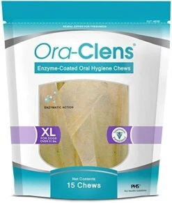 Ora-Clens Oral Hygiene Chews For Small Dogs - Cleans Teeth And Freshens Breathe - Coated With Enzymes - Prevents Plaque & Bacteria Build Up - 30 Chews -Zoo Shop 419ophvstHL. AC