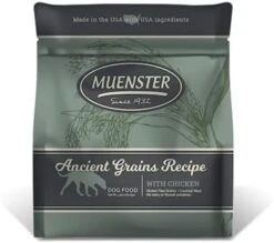 Muenster Ancient Grains With Chicken Recipe – High Protein Dry Dog Food With Fresh Chicken For Large,Medium Or Small Breed Dogs, 4lb