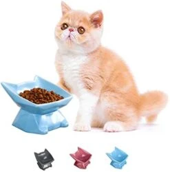 Jemirry Ceramic Raised Cat Bowl Anti Vomiting, Elevated Cat Bowls With 15° Tilt Angle, Non-Slip Food And Water Bowls For Cat And Dog, Protect Pet's Spine, Dishwasher Safe (Pink) 26 Jemirry Ceramic Raised Cat Bowl Anti Vomiting, Elevated Cat Bowls With 15° Tilt Angle, Non-Slip Food And Water Bowls For Cat And Dog, Protect Pet's Spine, Dishwasher Safe (Pink) -Zoo Shop 419woIHcBgL. AC