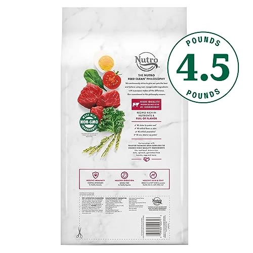 NUTRO NATURAL CHOICE Adult Dry Dog Food, Beef & Brown Rice Recipe Dog Kibble, 4.5 Lb. Bag 4 NUTRO NATURAL CHOICE Adult Dry Dog Food, Beef & Brown Rice Recipe Dog Kibble, 4.5 Lb. Bag - Image 2