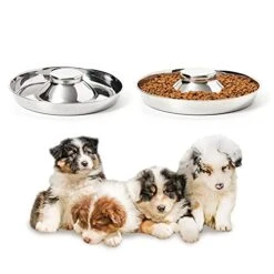 Thankspaw Stainless Steel Puppy Bowls, Set Of 2 Puppy Feeder, Dog Food And Water Bowl, Food Feeding Weaning For Small Medium Large Dogs, Pets, M