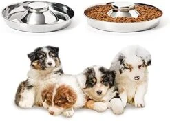 Thankspaw Stainless Steel Puppy Bowls, Set Of 2 Puppy Feeder, Dog Food And Water Bowl, Food Feeding Weaning For Small Medium Large Dogs, Pets, M 17 Thankspaw Stainless Steel Puppy Bowls, Set Of 2 Puppy Feeder, Dog Food And Water Bowl, Food Feeding Weaning For Small Medium Large Dogs, Pets, M -Zoo Shop 41AAKpYgSzS. AC 1
