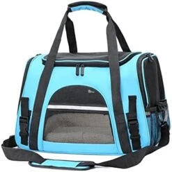 LEFEDA Transport Cat Carrier Bags Pet Bag With Locking Safety Zippers Breathable Foldable Cat Backpack For Pet Dog Cat Bag Portable Pet Backpack Carrier (Color : Blue) 18 LEFEDA Transport Cat Carrier Bags Pet Bag With Locking Safety Zippers Breathable Foldable Cat Backpack For Pet Dog Cat Bag Portable Pet Backpack Carrier (Color : Blue) -Zoo Shop 41AKtxUO65L. AC