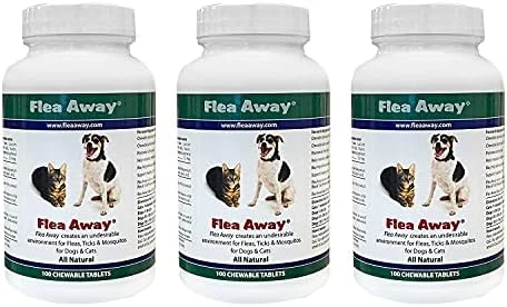 Flea Away All Natural Supplement For Fleas, Ticks, And Mosquitos Prevention For Dogs And Cats, 100 Chewable Treat Tablets, Single 10 Flea Away All Natural Supplement For Fleas, Ticks, And Mosquitos Prevention For Dogs And Cats, 100 Chewable Treat Tablets, Single - Image 8