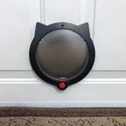 Homtoozhii Cat Door Locking Cat Door For Interior & Exterior Doors Interior Cat Flap For Pets Pet Doors For Cat Easy Installation -Zoo Shop 41AQnwioEzL 1