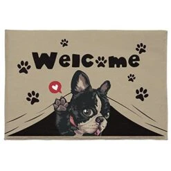 Cute Dog Love Heart Area Rug Non Slip Absorbent Non Shedding Easy Clean Washable Thick Plush Door Mat For Bathroom Entryway Living Dining Room Kitchen 20"x31.5" - Pet Paws With Word Welcome -Zoo Shop 41AcHVUtKoL