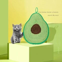 Cat Scratch Pad Cat Scratchers Handmade Scratch Board With Hanging Rope Home Decor Cat Scratcher Mat Cute Food Shaped Cats Scratching Playing (Color : Pineapple) -Zoo Shop 41Agw3u60sL