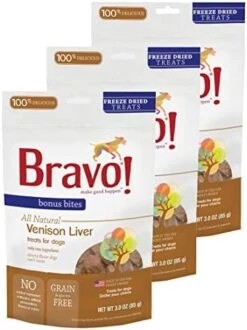 Bravo! Treats For Dogs Freeze Dried Venison Liver - All Natural - Grain Free - 3 Oz. 3 Pack 7 Bravo! Treats For Dogs Freeze Dried Venison Liver - All Natural - Grain Free - 3 Oz. 3 Pack -Zoo Shop 41AhSiY9rML. AC