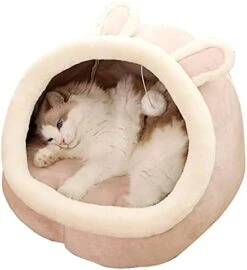 JENPECH Cat Bed Cave For Indoor Cats - Soft Cute Small Cat Bed Warm Pet Basket Kitten Lounger Cushion For Home - Small Pet Bed That Serves As A Cat Cave, Cat Condo -Zoo Shop 41AoxUBe5S. AC