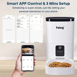 Yakry Automatic Dog Feeder With Camera - 6L/25 Cups Smart Cat Feeder With Timer 2-Way Audio HD 1080P Cam Night Vision - 2.4G WiFi Pet Food Dispenser With App Control C2 -Zoo Shop 41ApFGVXplL