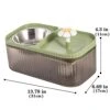 KHONSU PET Cat Water Fountain, Pet Food Bowl, Super Quiet Automatic Water Fountain, 3L/101ozAutomatic Flower Fountain & Stainless Steel Bowl With Smart Pump And 3 Replacement Filters, (Green) -Zoo Shop 41B2py2flnL