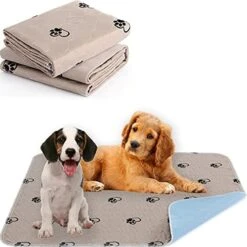 KAWALA Washable Pee Pads For Dogs Reusable Puppy Potty Training Pads Non-Slip Whelping Pads Waterproof Fast Absorption Housebreaking Pads Food Bowl Mats+Free Grooming Gloves -Zoo Shop 41B5RWltI9S. AC 1