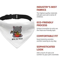 GENERIC Give Me Food Pet Bandana Collar - Funny Scarf Collar - Noodle Dog Bandana - M 15 GENERIC Give Me Food Pet Bandana Collar - Funny Scarf Collar - Noodle Dog Bandana - M -Zoo Shop 41B8TJAkQZL