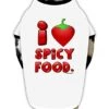 TOOLOUD I Heart Spicy Food Cotton Dog Shirt White With Black Small -Zoo Shop 41BBxzYFe6L