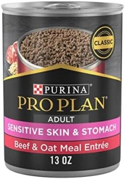Purina Pro Plan Sensitive Skin And Stomach Wet Dog Food Pate Sensitive Skin And Stomach Beef And Oat Meal Entree - (12) 13 Oz. Cans -Zoo Shop 41BM2WPb8L. AC