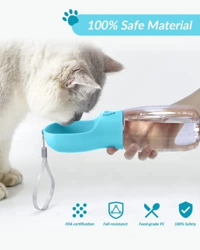 Paoakaola Dog Water Bottle 2 In 1, Leak Proof Portable Pet Water Bottle With Food Container, Outdoor Portable Water Dispenser For Cat, Rabbit, Puppy For Walking, Hiking, Camping, Travel(19oz Blue) 4 Paoakaola Dog Water Bottle 2 In 1, Leak Proof Portable Pet Water Bottle With Food Container, Outdoor Portable Water Dispenser For Cat, Rabbit, Puppy For Walking, Hiking, Camping, Travel(19oz Blue) - Image 2