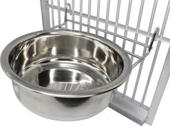 Bonka Bird Toys 3493 2pk 10oz Stainless Steel Clamp Cups Liquid Food Treat Parrot Budgie Finch -Zoo Shop 41BVWJcEt3L. AC