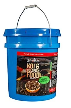 Blue Ridge Fish Food Pellets [14lb], Koi And Goldfish Growth Formula, Floating 3/16" Pellet, Balanced Diet