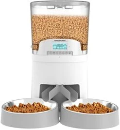 Automatic Cat Feeder, HoneyGuaridan 4.5L Pet Feeder For 2 Cats Dogs Food Dispenser Auto Cat Feeder – 6 Meal Portion Control, Distribution Alarm, Programmable Timer Feeder, Customizable Voice Recorder -Zoo Shop 41Bcw7bZ1gL. AC
