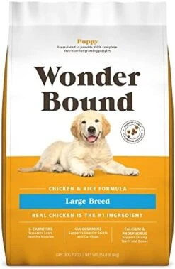 Amazon Brand - Wonder Bound Large Breed, Adult Dry Dog Food, Chicken & Rice, 30 Pound Bag 15 Amazon Brand - Wonder Bound Large Breed, Adult Dry Dog Food, Chicken & Rice, 30 Pound Bag -Zoo Shop 41BifkqMEfL. AC