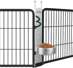 FXW Anti-tip Feeding Station With 32oz Dog Bowl, Use With Dog Playpen, Fits 24'' Height Of Fence│Patent Pending -Zoo Shop 41Bv6tmKMCL. AC
