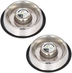 Iconic Pet Set Of 2 Stainless Steel Anti-Skid Slow Feed Pet Bowl For Dogs, Small, 12 Oz, Black 17 Iconic Pet Set Of 2 Stainless Steel Anti-Skid Slow Feed Pet Bowl For Dogs, Small, 12 Oz, Black -Zoo Shop 41Bwzyo9BL. AC 1