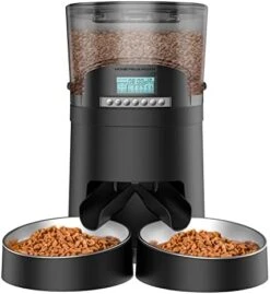 Automatic Cat Feeder, HoneyGuaridan 4.5L Pet Feeder For 2 Cats Dogs Food Dispenser Auto Cat Feeder – 6 Meal Portion Control, Distribution Alarm, Programmable Timer Feeder, Customizable Voice Recorder -Zoo Shop 41BxXfxJFWL. AC
