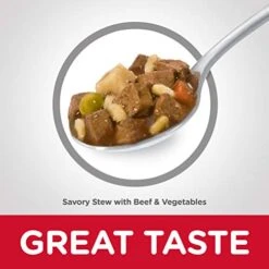 Hill's Science Diet Wet Dog Food, Adult, Small Paws For Small Breeds, Savory Stew Beef & Vegetables, 12-Pack -Zoo Shop 41C2AUzzG2L